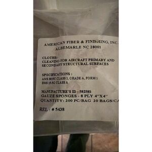 Cotton Gauze Sponges 200ct Bundle Aviation AMS 3819 Certified AMS 3819 Certified